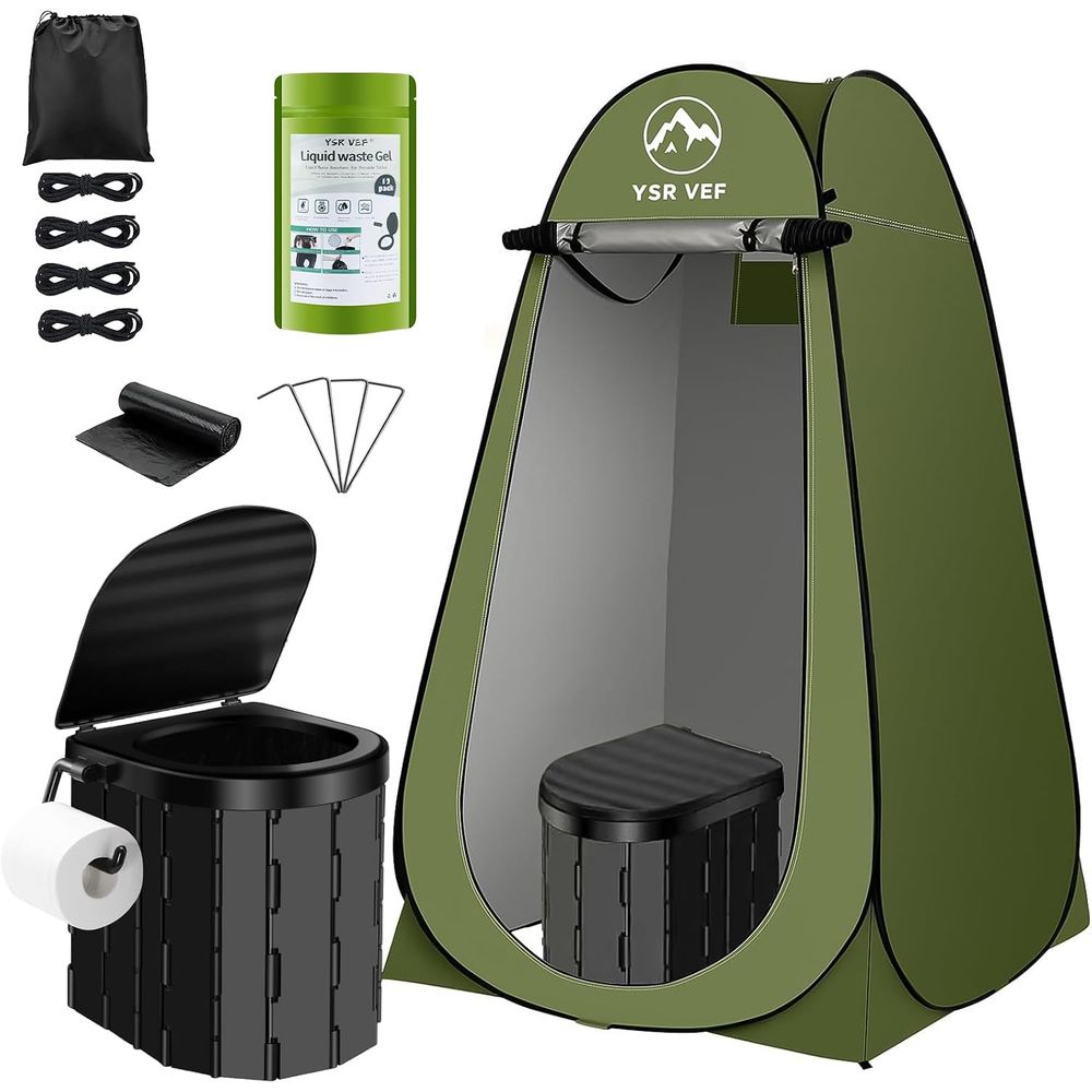 Camping Shower Tent Portable - Kit WC Portatile, Toilette da Campeggio