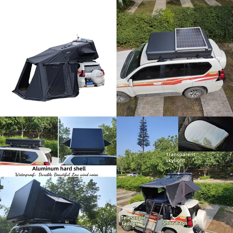 Roof Top Tent 4 Person Xl - Tenda da tetto rigida in alluminio