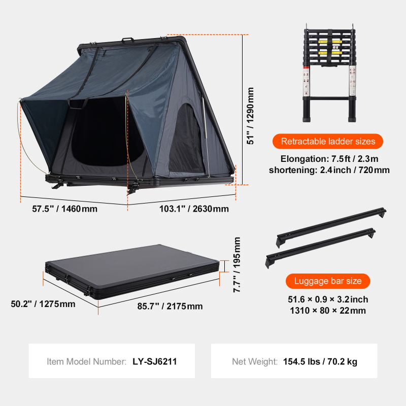 Offerta Speciale di Fabbrica - - Roof Top Tent Ladder Telescopic recensione e prezzo