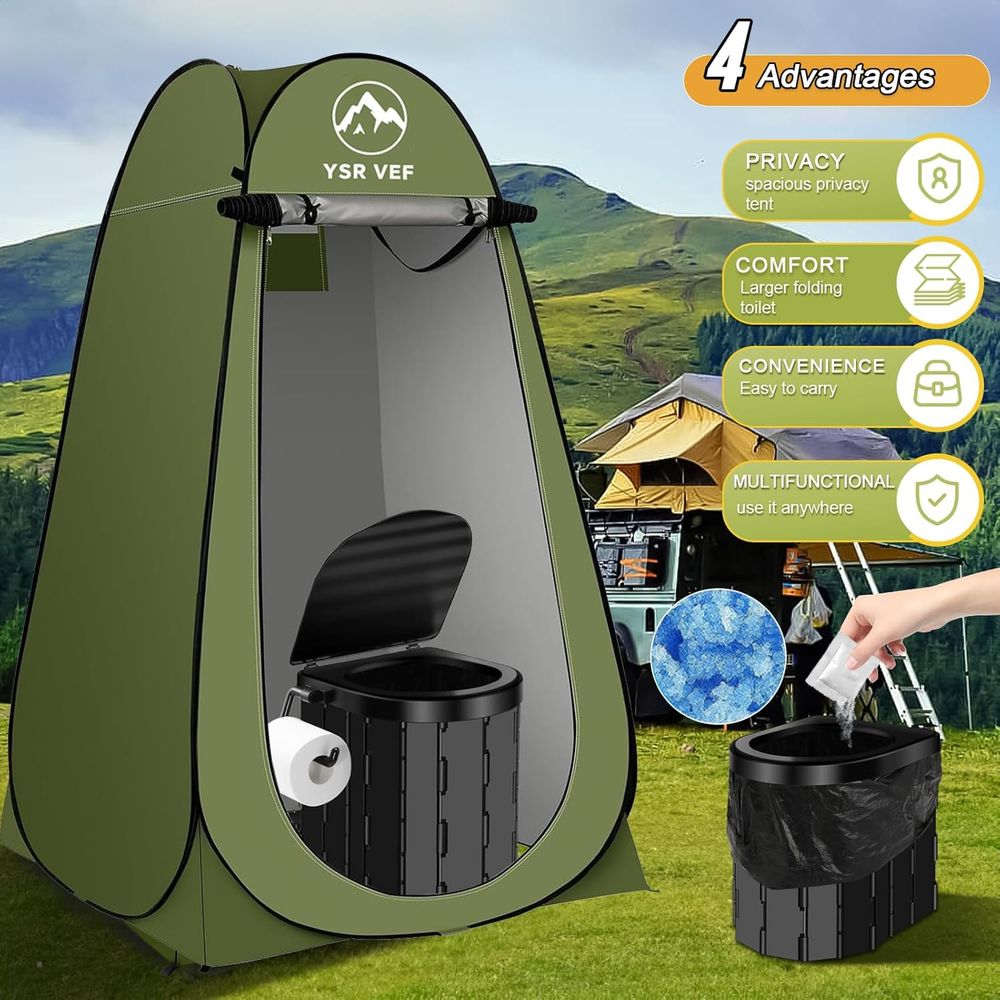 Kit WC Portatile, Toilette da  - Camping Shower Tent Portable recensione e prezzo