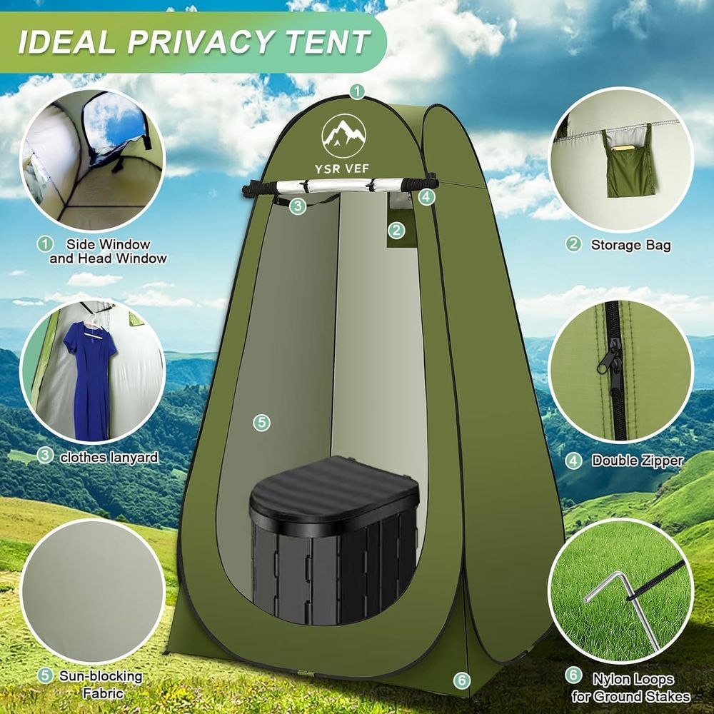 Kit WC Portatile, Toilette da  - Camping Shower Tent Portable recensione e prezzo